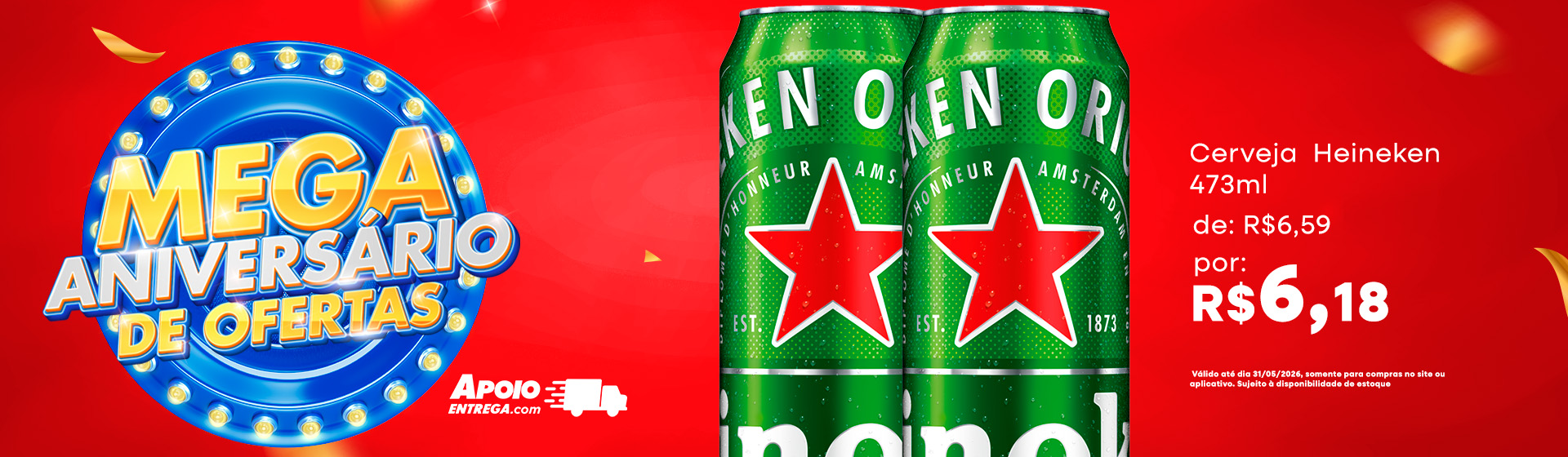 Cerveja Heineken 473ml 31/05